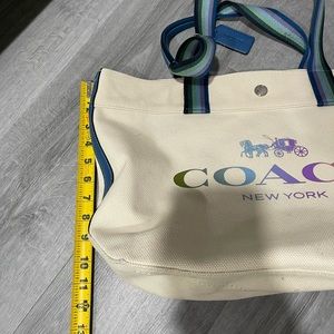 Cream Coach Tote Bag
